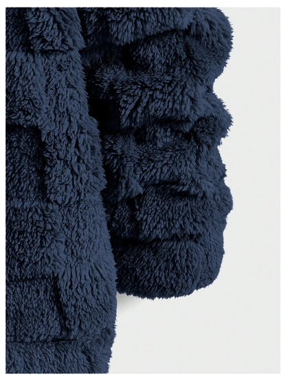 SOLY HUX Hoodies for Men Graphic Fuzzy Sherpa Pullover Hoodie Long Sleeve Winter Fleece Hooded Sweatshirt