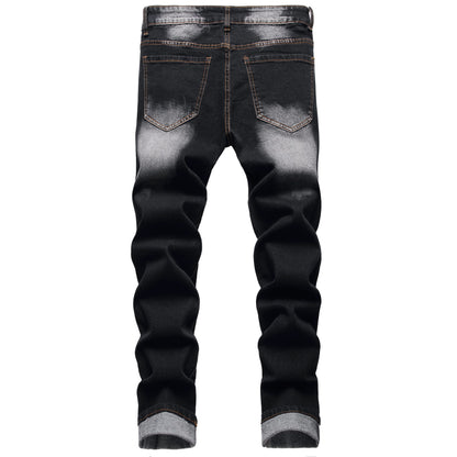 JUNBAOSS Men's Slim Fit Stretch Jeans Ripped Skinny Jeans for Men, Distressed Straight Leg Fashion Comfort Flex Waist Pants
