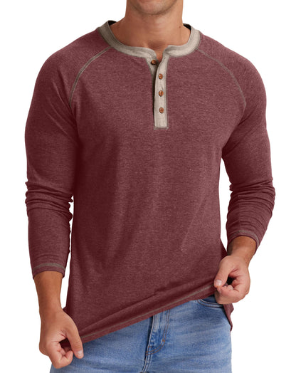 Sailwind Mens Henley Long/Short Sleeve T-Shirt Cotton Casual Shirt