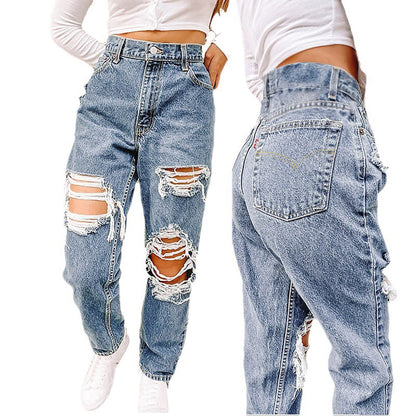 Women's Wide Leg Jeans High Waist Stretchy Classic High Rise Slimming Jeggings Cropped Wide-Leg Jeans