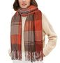 YSense Women's Long Plaid Blanket Scarf Chunky Oversized Winter Fall Warm Scarf Big Tartan Scarves Wrap Shawl Ladies Gifts
