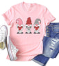 Valentine's Day Shirt for Womens Cute Gnomes T-Shirt Love Heart Printed Shirts Short Sleeve Graphic Tees Tops