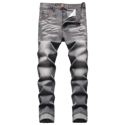 JUNBAOSS Men's Slim Fit Stretch Jeans Ripped Skinny Jeans for Men, Distressed Straight Leg Fashion Comfort Flex Waist Pants