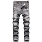 JUNBAOSS Men's Slim Fit Stretch Jeans Ripped Skinny Jeans for Men, Distressed Straight Leg Fashion Comfort Flex Waist Pants