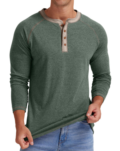 Sailwind Mens Henley Long/Short Sleeve T-Shirt Cotton Casual Shirt