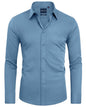 Alimens & Gentle Slim Fit Mens Dress Shirts for Men Button Down Long Sleeve Dress Shirts Wrinkle Free Formal Stain Proof