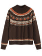 ZAFUL Women's Cropped Turtleneck Sweater Lantern Sleeve Ribbed Knit Pullover Sweater Jumper