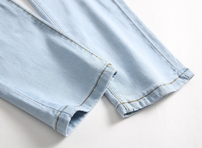 Men's Ripped Skinny Stretch Distressed Destroyed Slim Jeans Denim Pants