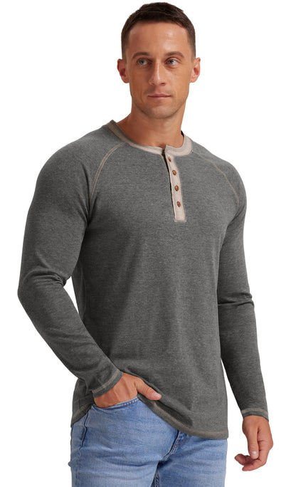 Sailwind Mens Henley Long/Short Sleeve T-Shirt Cotton Casual Shirt