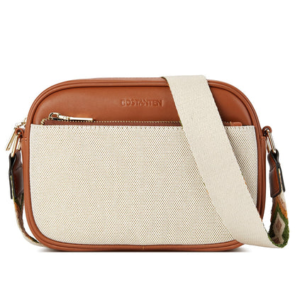 BOSTANTEN Quilted Crossbody Bags for Women Vegan Leather Purses Small Shoulder Handbags with Wide Strap