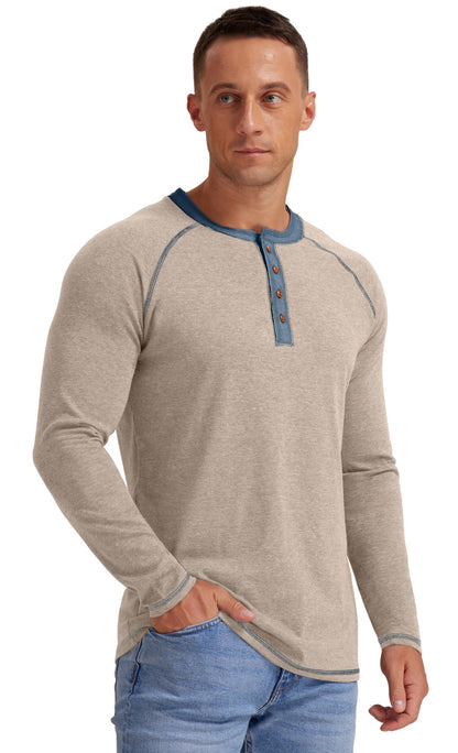 Sailwind Mens Henley Long/Short Sleeve T-Shirt Cotton Casual Shirt