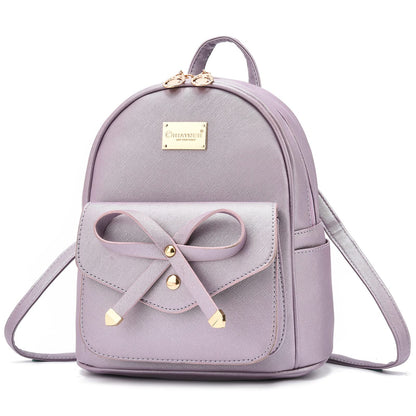 I IHAYNER Girls Bowknot Cute Leather Backpack Mini Backpack Purse for Women