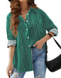 HOTOUCH Women Oversized Button Down Shirts Office Drop Shoulder Blouse Long Sleeve Boyfriend Dress Shirt with Pockets