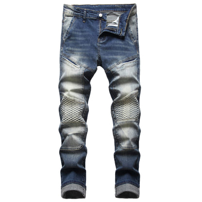 JUNBAOSS Men's Slim Fit Stretch Jeans Ripped Skinny Jeans for Men, Distressed Straight Leg Fashion Comfort Flex Waist Pants