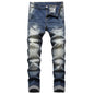 JUNBAOSS Men's Slim Fit Stretch Jeans Ripped Skinny Jeans for Men, Distressed Straight Leg Fashion Comfort Flex Waist Pants