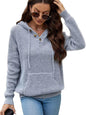 CiCiBird Women Fall Hoodies Sweater Knit V Neck Tops Oversized Fashion Pullover Casual Long Sleeve Shirts with Pockets