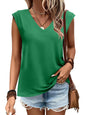 ANRABESS Womens Tank Top V Neck Cap Sleeve Summer Casual Loose Slit Side Sleeveless Tunic Tee Shirts 2025 Trendy Clothes