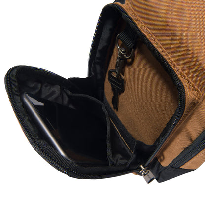 Carhartt Unisex Adult Zip, Durable, Adjustable Crossbody Bag with Zipper Closure, Black, One Size