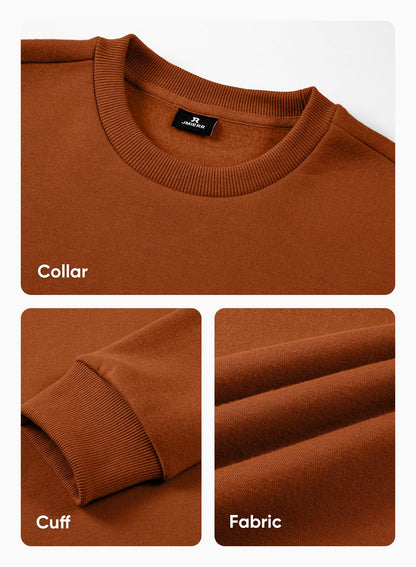 JMIERR Men's Casual Long Sleeves Crewneck Sweatshirts Cotton Pullover Sweatshirt for Men