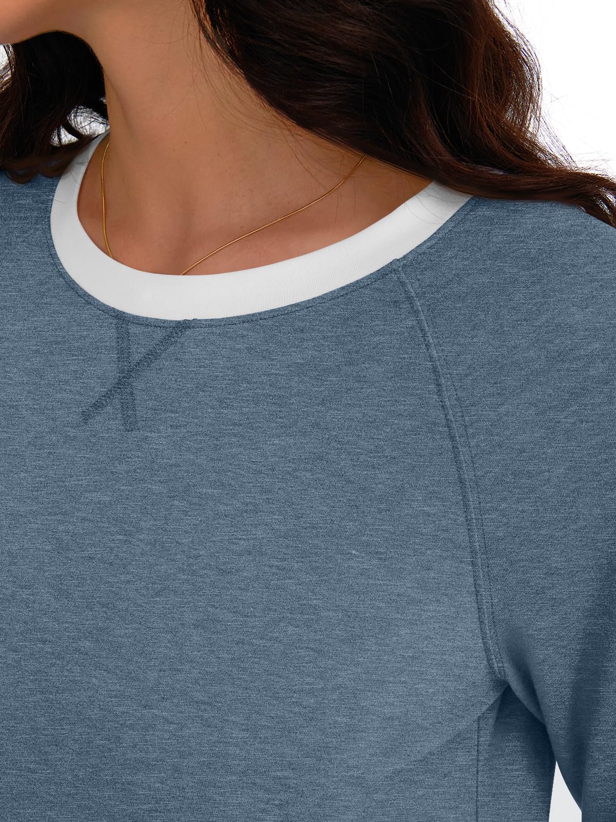 AUTOMET Womens Long Sleeve Shirts Color Block Casual Crewneck Tops Tshirt Basic Tees Fall Fashion Clothes Trendy Outfits
