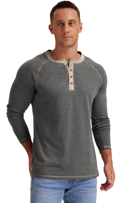 Sailwind Mens Henley Long/Short Sleeve T-Shirt Cotton Casual Shirt
