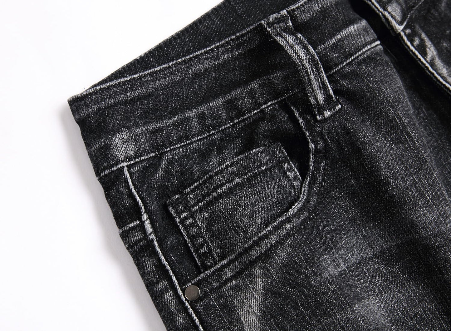 Men's Ripped Skinny Stretch Distressed Destroyed Slim Jeans Denim Pants