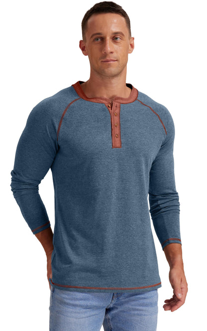 Sailwind Mens Henley Long/Short Sleeve T-Shirt Cotton Casual Shirt