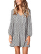 Amoretu Women Summer Tunic Dress V Neck Casual Loose Flowy Swing Shift Dress