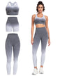 3 Piece Workout Sets for Women Butt Lifting Leggings with High Impact Sports Bra Gym Shorts