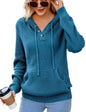 CiCiBird Women Fall Hoodies Sweater Knit V Neck Tops Oversized Fashion Pullover Casual Long Sleeve Shirts with Pockets