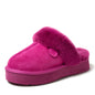 Dearfoams Women's Fireside Sydney Shearling Fur Indoor/Outdoor Scuff Slipper with Wide Widths