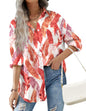 HOTOUCH Women Oversized Button Down Shirts Office Drop Shoulder Blouse Long Sleeve Boyfriend Dress Shirt with Pockets