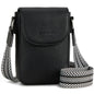BOSTANTEN Small Crossbody Bags for Women Trendy Leather Phone Wallet Purses Handbags Adjustable Guitar Strap