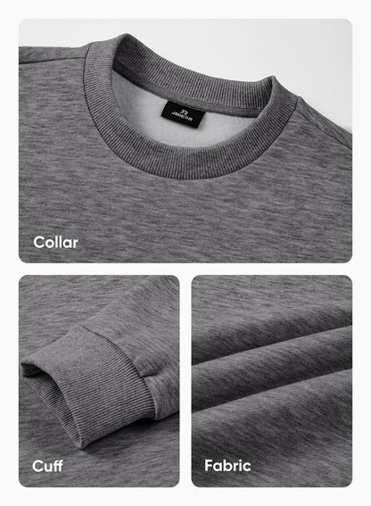JMIERR Men's Casual Long Sleeves Crewneck Sweatshirts Cotton Pullover Sweatshirt for Men
