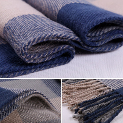 YSense Women's Long Plaid Blanket Scarf Chunky Oversized Winter Fall Warm Scarf Big Tartan Scarves Wrap Shawl Ladies Gifts