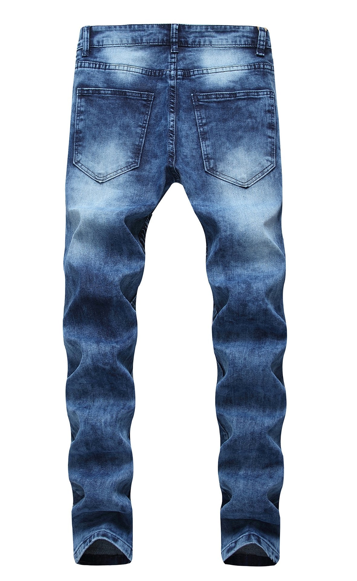 Men's Ripped Skinny Stretch Distressed Destroyed Slim Jeans Denim Pants