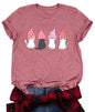 Valentine's Day Shirt for Womens Cute Gnomes T-Shirt Love Heart Printed Shirts Short Sleeve Graphic Tees Tops
