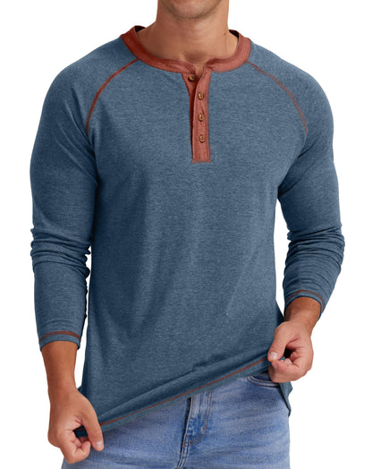 Sailwind Mens Henley Long/Short Sleeve T-Shirt Cotton Casual Shirt