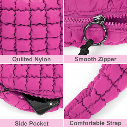 Juoxeepy Quilted Tote Bag Large Quilted Carryall Puffer Shoulder Bag Lightweight Quilted Padding Hobo Bag Quilted Bag