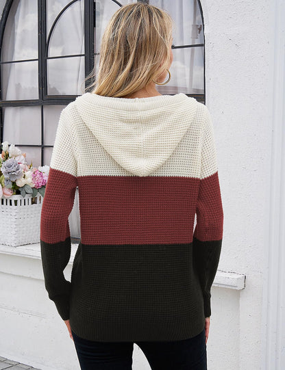 CiCiBird Women Fall Hoodies Sweater Knit V Neck Tops Oversized Fashion Pullover Casual Long Sleeve Shirts with Pockets