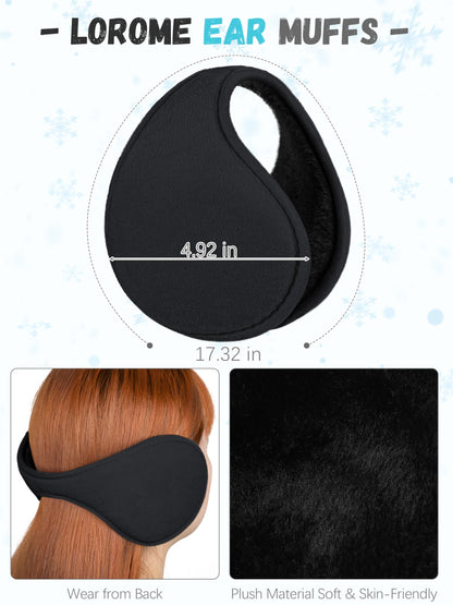 Winter Hat Scarf Gloves and Ear Warmer, Warm Knit Beanie Hat Touch Screen Gloves Set Winter Gifts Neck Scarves for Women