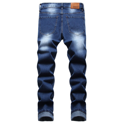 JUNBAOSS Men's Slim Fit Stretch Jeans Ripped Skinny Jeans for Men, Distressed Straight Leg Fashion Comfort Flex Waist Pants