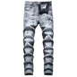 JUNBAOSS Men's Slim Fit Stretch Jeans Ripped Skinny Jeans for Men, Distressed Straight Leg Fashion Comfort Flex Waist Pants