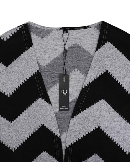 OUGES Women's Open Front Cardigan Shirt with Pockets Long Sleeve Lightweight Coat