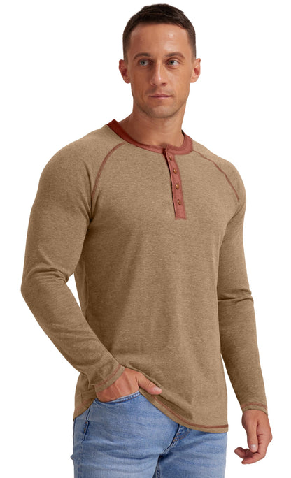 Sailwind Mens Henley Long/Short Sleeve T-Shirt Cotton Casual Shirt