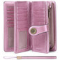 SENDEFN Wallets for Women Genuine Leather Credit Card Holder with RFID Blocking Large Capacity Wristlet