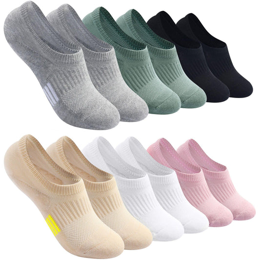 Toes Home No Show Socks Womens Cushioned Low Cut Athletic Hidden Liner for Sneakers Ankle Invisible Running Socks 4/6 Pairs