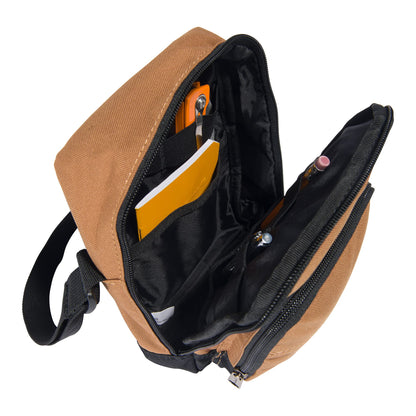 Carhartt Unisex Adult Zip, Durable, Adjustable Crossbody Bag with Zipper Closure, Black, One Size