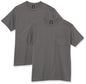 Hanes Men's Heavyweight Pocket T-Shirt, Beefy-T Full-Cut Cotton Pocket Tee for Men, Crewneck T-Shirt For Men, 1 or 2 Pack