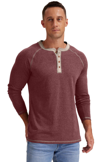 Sailwind Mens Henley Long/Short Sleeve T-Shirt Cotton Casual Shirt